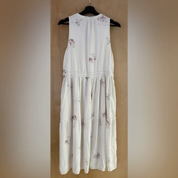 Splendid Livia Floral Split Neck Midi Dress - Picture 10 of 14